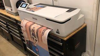 LOADING PAPER in epson SureColor t2170 24" wireless color wide format inkjet printer