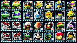 ALL PLATINUM MAX LEVEL 100 TURTLES (TMNT LEGENDS)