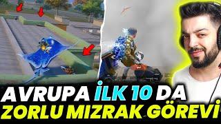 AVRUPA SIRA İLK 10 DA İMKANSIZ MIZRAK İMTİHANI GÖREVİ !! PUBG Mobile