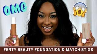 FENTY BEAUTY Foundation 420 | Match Stix Trio Deep | FULL FACE TUTORIAL | FIRST IMPRESSIONS