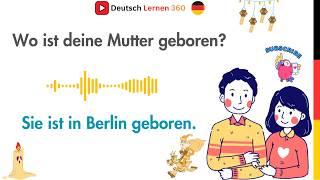 Deutsch lernen mit Dialogen A1 | 150 Fragen und Antworten zum besseren Sprechen!