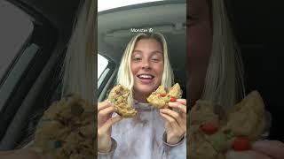crumbl cookie review | strawberry butter cake, carrot cake, brownie batter, red velvet cupcake