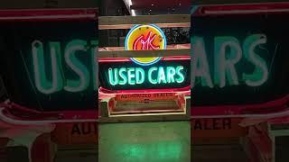 Neon Chevrolet sign OK Used Cars auto memorabilia