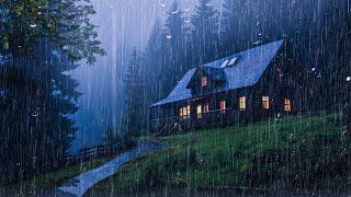 Gentle Night RAIN - Rain Sounds For Sleeping - Thunderstorm Sounds, Relax, Study, Meditation