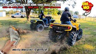 Can Am Outlander XMR 1000 vs. 850! Crazy ATV Showdown! || Head to Head Race, Tug of War, Drag Race!