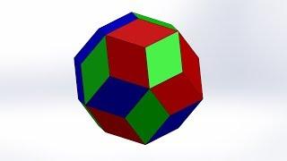 How to make Rhombic Triacontahedron by SolidWorks / 3D CAD