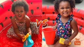 2 Year Old Toddler Builds her own Beach Sand Box at Home | iLuvCali