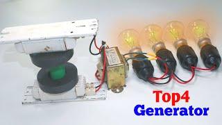 Amazing Top4 Most Powerful Electricity 800KW Free Energy 220Volt Light Bulb Generator