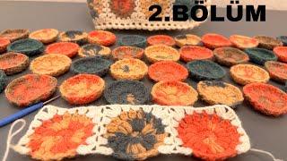 AYÇİÇEĞİ MOTİFLİ YELEK2.BÖLÜM MOTİF BİRLEŞTİRME ,TIĞİŞİ YELEK MODELİ #handmade#yelekyapılışı