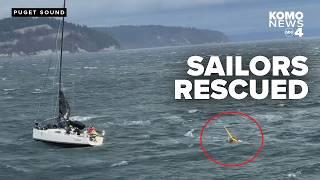 Sailors knocked overboard rescued from Puget Sound