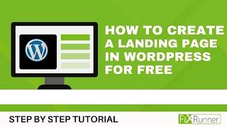 How To Create A Landing Page In WordPress