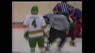 Port Huron Flags player vs Peter Mahovlich 1985 86 (IHL)