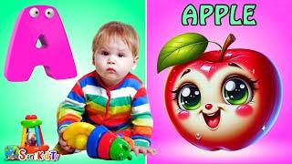 Phonics Song 2 with TWO Words in 3D - A For Apple - ABC Alphabet Songs with Sounds for Children