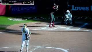 Oklahoma softball's Tia Milloy home run vs. Marshall