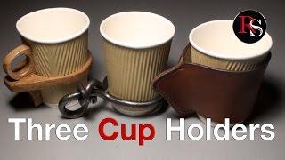 How To Make A Coffee Cup Holder (Blacksmithing - Woodworking - Leatherworking)