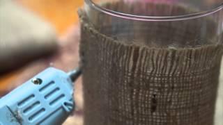 Burlap Wedding Jar - BurlapFabric.com