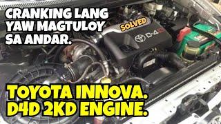 TOYOTA INNOVA 2KD ENGINE // CRANKING LANG HINDI TUMUTULOY SA ANDAR SOLVED.