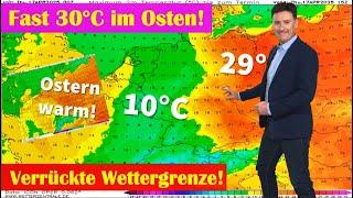 Wahnsinn - fast 30 °C am Gründonnerstag, Karfreitag nochmal Schneeflocken! Warmer Ostersonntag!