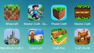 Minecraft, Master Craft, Planet Craft, Master Craft, Mini Block Craft 2, CubeCraft, Craft Fun