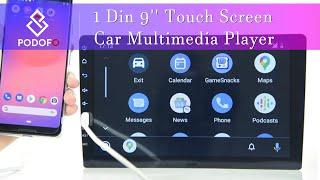 1Din 9'' Touch Screen Universal Car Multimedia Player (Q3570 )Android auto+carplay+mirror link steps