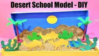 desert model making using cardboard | diy | best out of waste | howtofunda | still model