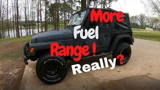 Jeep Wrangler TJ Fuel Tank Mod! 15 gal Tank to 19 gal!  Extended Fuel Range!