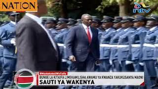 President Ruto inspects guard of honour outside Parliament