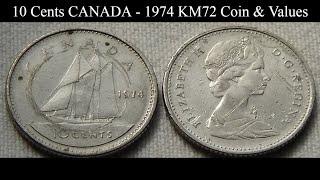 10 Cents CANADA - 1974 KM72 Coin & Values