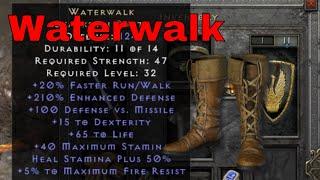 D2R Unique Items - Waterwalk (Sharkskin Boots)