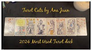 A Closer Look- Tarot Cats by Ana Juan Flipthru & Comparison to Marseille and RWS w/ Sample Reading