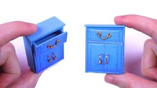 DIY Miniature Dollhouse Cabinet - How to Make Miniature Dollhouse Things