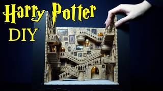 I made Moving Staircases of Hogwarts diorama! (Harry Potter)