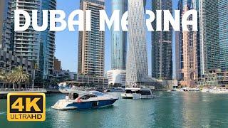 Amazing Dubai Marina December 2024 Walking Tour | Yachts and views