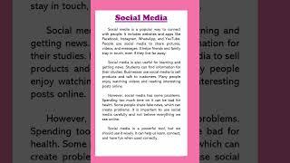 Social Media Essay in English 150 words #socialmediaessay