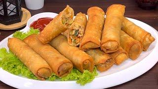 Chicken Spring Rolls Recipe For Iftar | Crispy Chicken Spring Rolls For Ramzan 2025 |