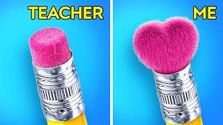 GENIUS TRICK FOR STUDENTS || Back to School Hacks! Types of Students in School by 123 GO! GOLD