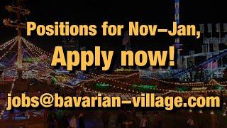 Bavarian Village - join our team this Winter Wonderland