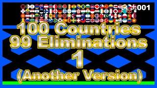 [Another Version]100 countries & 99 times elimination1 -marble race in Algodoo- | Marble Factory 2nd