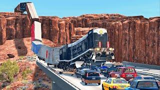 RUNAWAY HELL │ Epic Train Chase and Crash  -  BeamNG.drive