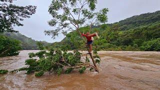 ALERTA ROJA el rio torola se desborda y don jose queda atrapado en la chorrera