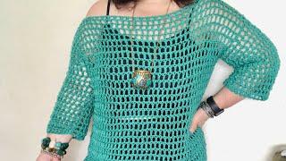 BLUSA DE CROCHÊ FÁCIL E LINDA #dicaseutilidades #crochet #artesanato #diycraft #crochet