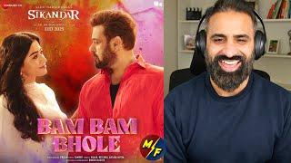 Bam Bam Bhole | Sikandar | Salman Khan & Rashmika | Pritam | Shaan & Dev Negi | Reaction