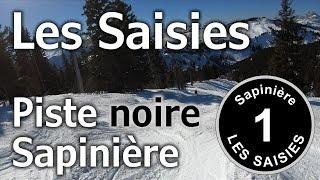Les Saisies - Ski Alpin - Piste noire "Sapinière" (février 2023) (4K)