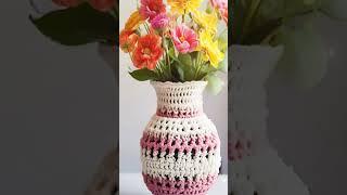 Crochet Vase #CROCHET #DECORATION #DESIGN #KNITTING #CRAFT #FESTIVAL  #AI