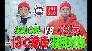 -13℃羽绒对比：近万元加拿大鹅VS699优衣库！ | Canada Goose Down Vs Uniqlo Down