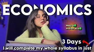 Complete Whole Syllabus of ECONOMICS in just 3 Days ~ My Own Strategy for PREBOARDS-2️ | Sneha