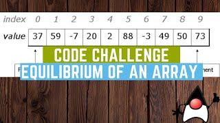 Find the Equilibrium point of an Array - O(n)