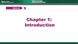WWC Online Training, Module 9: Study Review Guide, Part 1