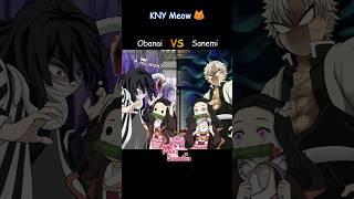 Meow Battle I Obanai VS Sanemi  ニャー #KimetsuNoYaiba #DemonSlayer