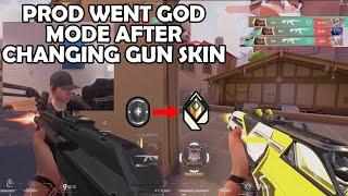 Prod went iron to radiant after changing his gun skin!!!